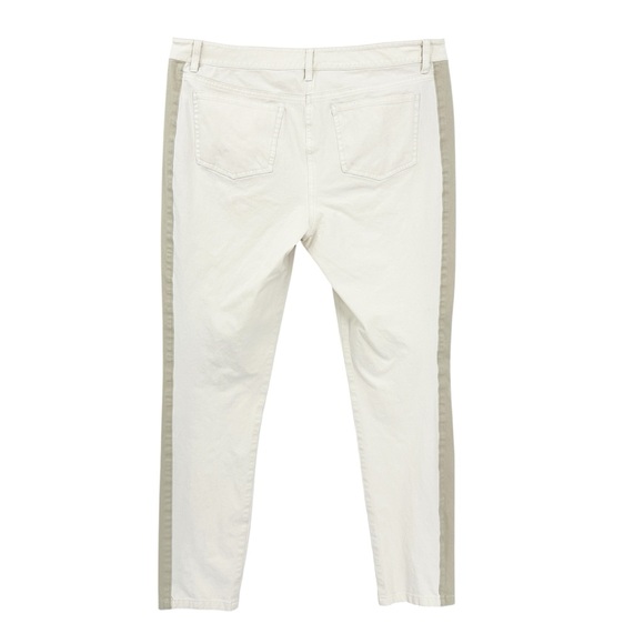 EILEEN FISHER Pants Side Stripe Slim Ankle Organic Cotton - Picture 2 of 7